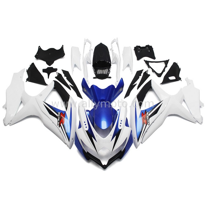 0280 Fairing Suzuki GSXR600 GSXR750 K8 08 09 10 Cowling White Blue